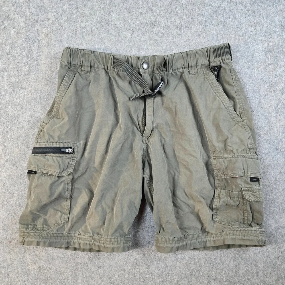 BC Clothing Cargo Shorts Mens XL Olive Green Hiking Utility Gorpcore Outdoor